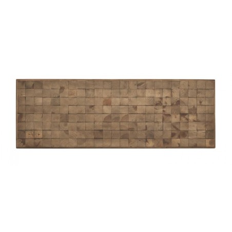 Cabezales y mesitas  color natural. Tablero dmf chapado en madera de abeto. 164.5X5X60h