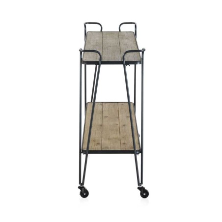 Consola color natural. Madera de abeto y hierro. 123X36X84h