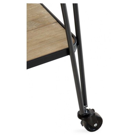 Consola color natural. Madera de abeto y hierro. 123X36X84h