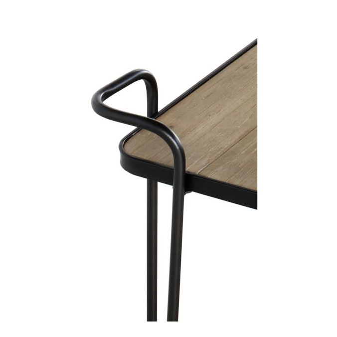 Consola color natural. Madera de abeto y hierro. 123X36X84h