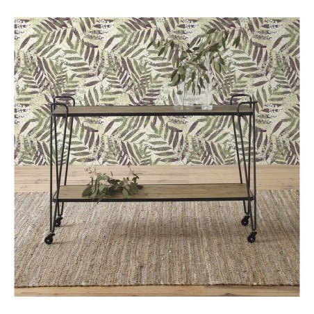 Consola color natural. Madera de abeto y hierro. 123X36X84h