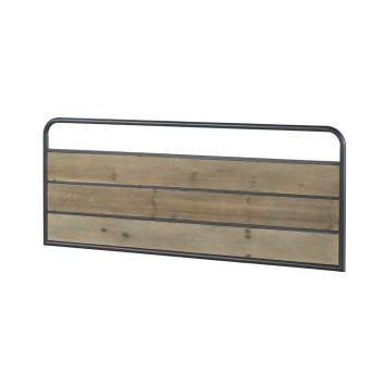 Cabezal color natural. Madera de abeto y hierro. 145X5X60h