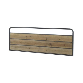 Cabezal color natural. Madera de abeto y hierro. 165X5X60h
