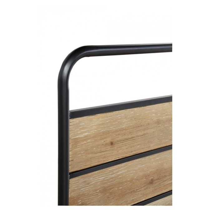 Cabezal color natural. Madera de abeto y hierro. 165X5X60h