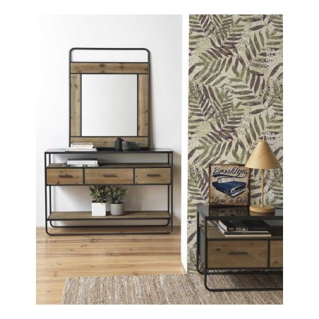 Espejos color natural. Madera de abeto y hierro. 80X5X100h