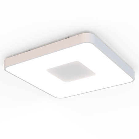 Plafón LED 100W 2700K-5000K Control Remoto serie COIN CUADRADO Blanco - 54x54x7h