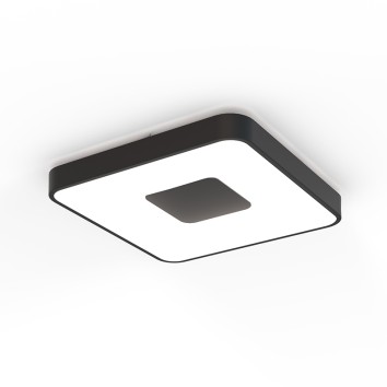 Plafón LED 80W 2700K-5000K Control Remoto serie COIN CUADRADO Negro - 44x44x7h