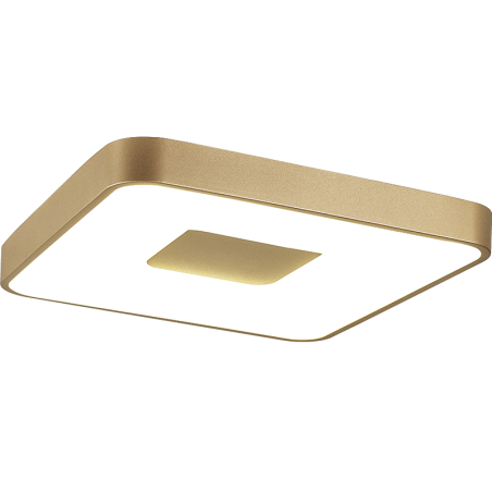 Plafón LED 100W 2700K-5000K Control Remoto serie COIN CUADRADO Oro - 54x54x7h