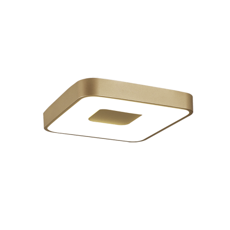 Plafón LED 56W 2700K-5000K Control Remoto serie COIN CUADRADO Oro - 34x34x7h