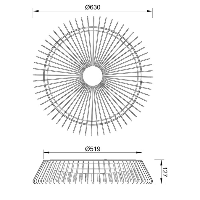 Plafón LED 80W 3000K serie HIMALAYA CEILING Blanco - 63x14.5h Plafón LED 80W 3000K serie HIMALAYA CEILING Blanco - 63x14.5h