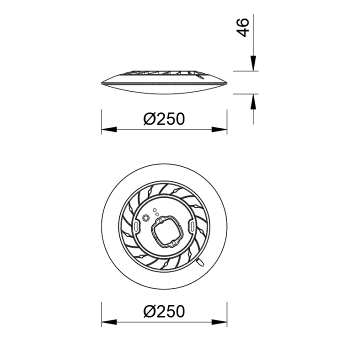 Plafón LED 16W 4000K serie SLIM Blanco - 25x5.5h