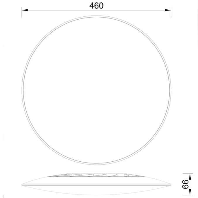 Plafón LED 50W 5000K serie SLIM Blanco - 46x7.5h