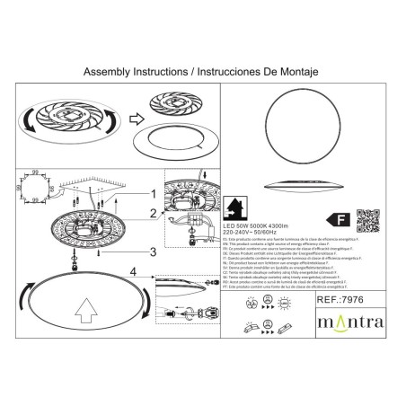 Plafón LED 50W 5000K serie SLIM Blanco - 46x7.5h