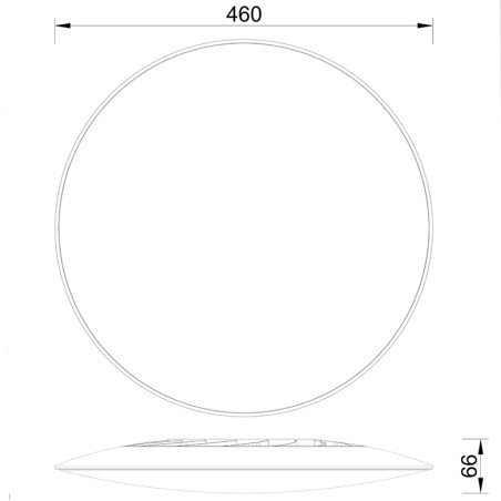 Plafón LED 50W 3000K serie SLIM Blanco - 46x7.5h