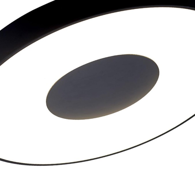 Plafón LED 100W 2700K-5000K Control Remoto serie COIN REDONDO Negro - 65x7h