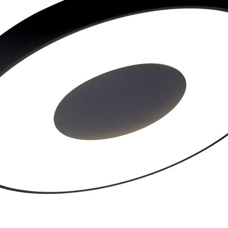 Plafón LED 100W 2700K-5000K Control Remoto serie COIN REDONDO Negro - 65x7h