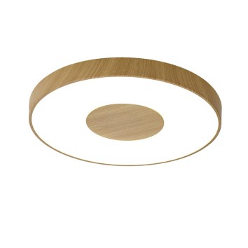 Plafón LED 100W 2700K-5000K Control Remoto serie COIN REDONDO Madera - 65x7h