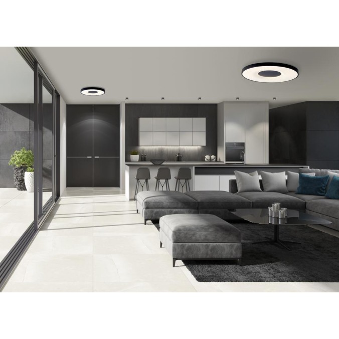 Plafón LED 80W 2700K-5000K Control Remoto serie COIN REDONDO Negro - 50x6.8h