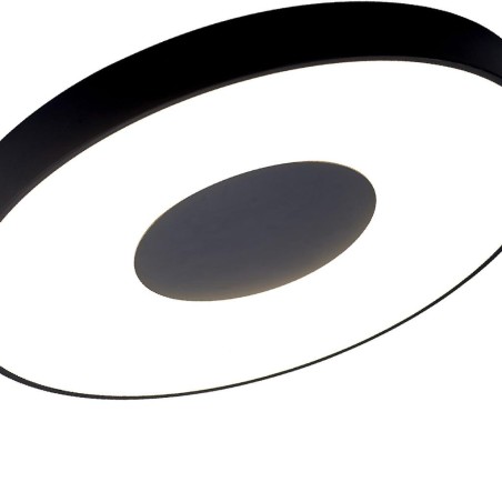 Plafón LED 80W 2700K-5000K Control Remoto serie COIN REDONDO Negro - 50x6.8h