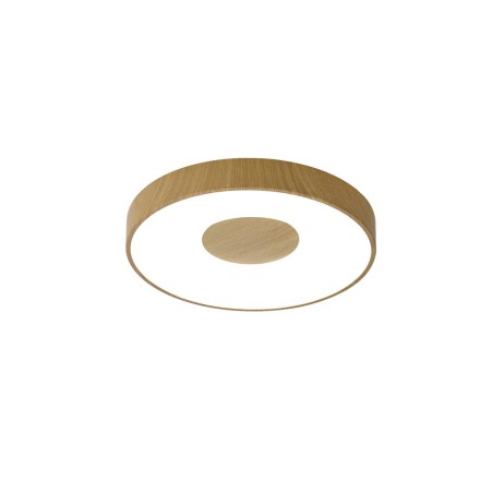 Plafón LED 56W 2700K-5000K Control Remoto serie COIN REDONDO Madera - 38x6.8h