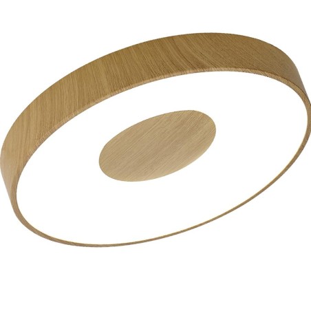 Plafón LED 56W 2700K-5000K Control Remoto serie COIN REDONDO Madera - 38x6.8h
