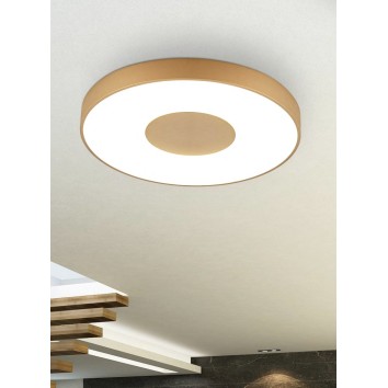 Plafón LED 100W 2700K-5000K Control Remoto serie COIN REDONDO Oro - 65x7h 2