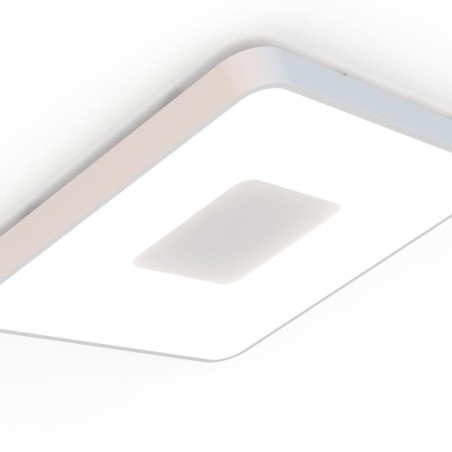 Plafón LED 80W 2700K-5000K Control Remoto serie COIN CUADRADO Blanco - 44x44x7h