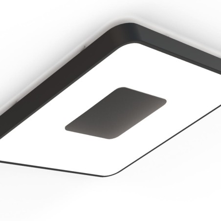 Plafón LED 56W 2700K-5000K Control Remoto serie COIN CUADRADO Negro - 34x34x7h