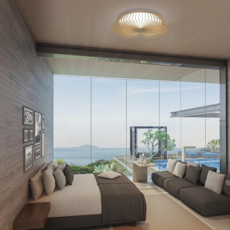 Plafón LED 80W 3000K serie HIMALAYA CEILING Madera - 63x14.5h