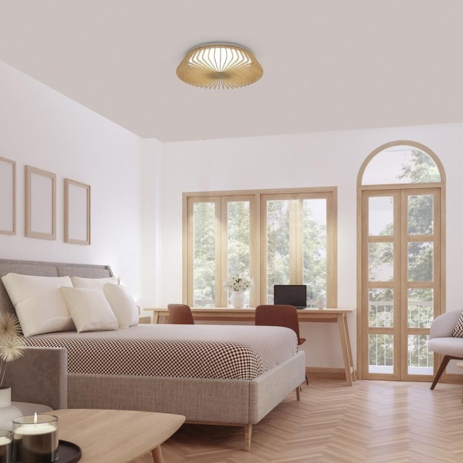 Plafón LED 56W 3000K serie HIMALAYA CEILING Madera - 53x13h