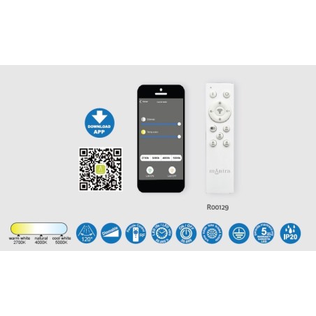 Plafón LED 56W 3000K serie HIMALAYA CEILING Blanco - 53x13h