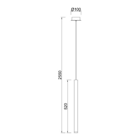 Lámpara LED  6W 3000K serie CALA Corten - 10x255h