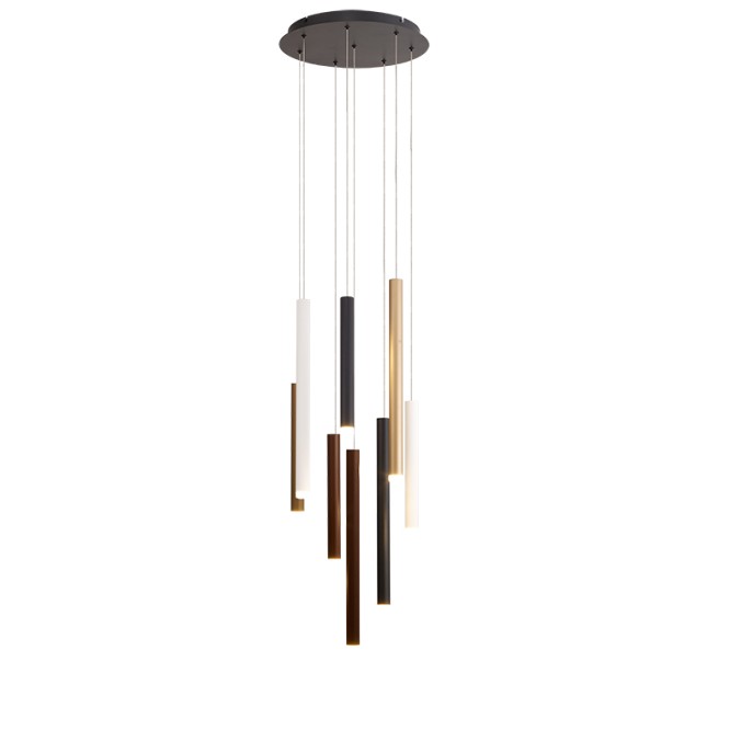 Lámpara LED  48W 3000K serie CALA Blanco+Negro+Oro+Corten - 40x250h