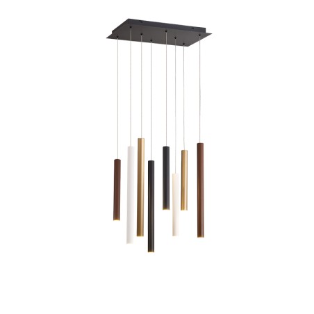 Lámpara LED  48W 3000K serie CALA Blanco+Negro+Oro+Corten - 50x30x250h