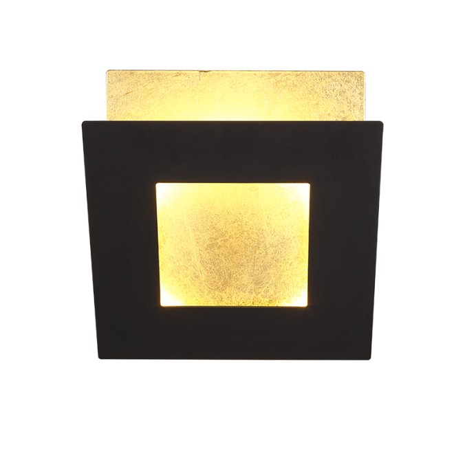 Aplique LED 24W 3000K serie DALIA Negro +Oro - 22x22x6.3h