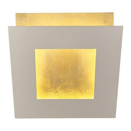 Aplique LED 40W 3000K serie DALIA Blanco+Oro - 40x40x8h