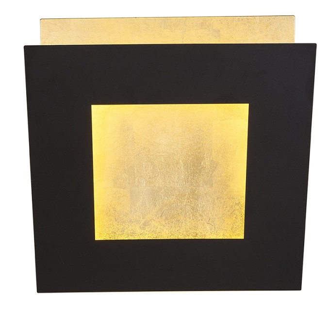 Aplique LED 40W 3000K serie DALIA Negro +Oro - 40x40x8h