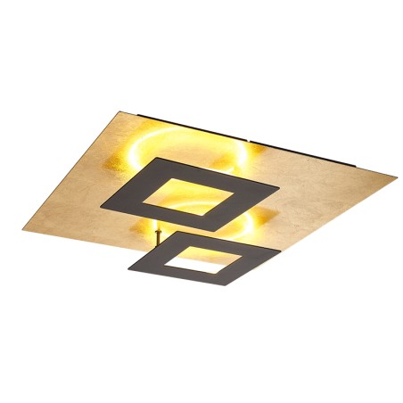 Plafón LED 48W 3000K serie DALIA Negro +Oro - 50x50x7.5h