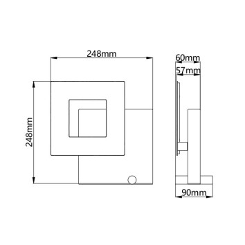 Sobremesa LED 18W serie DALIA Oro+Blanco Marmol - 24.8x24.8x9h 2
