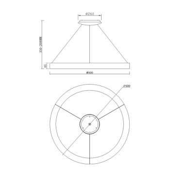 Lámpara LED  Dimable serie NISEKO Blanco - 90x50-200h 2