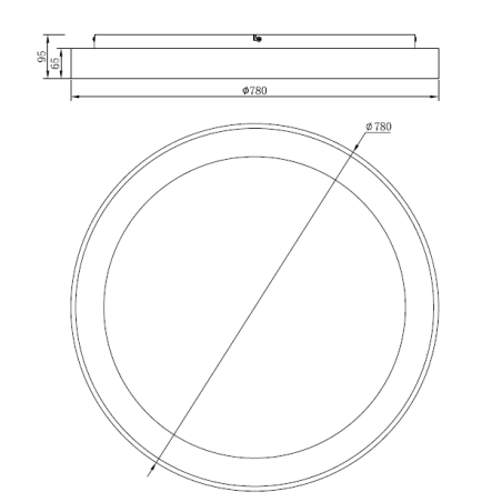 Plafón LED serie NISEKO Blanco - 78x9.5h