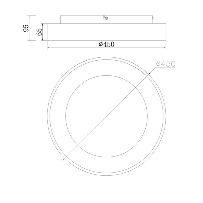 Plafón LED serie NISEKO Oro - 45x9.5h Plafón LED serie NISEKO Oro - 45x9.5h