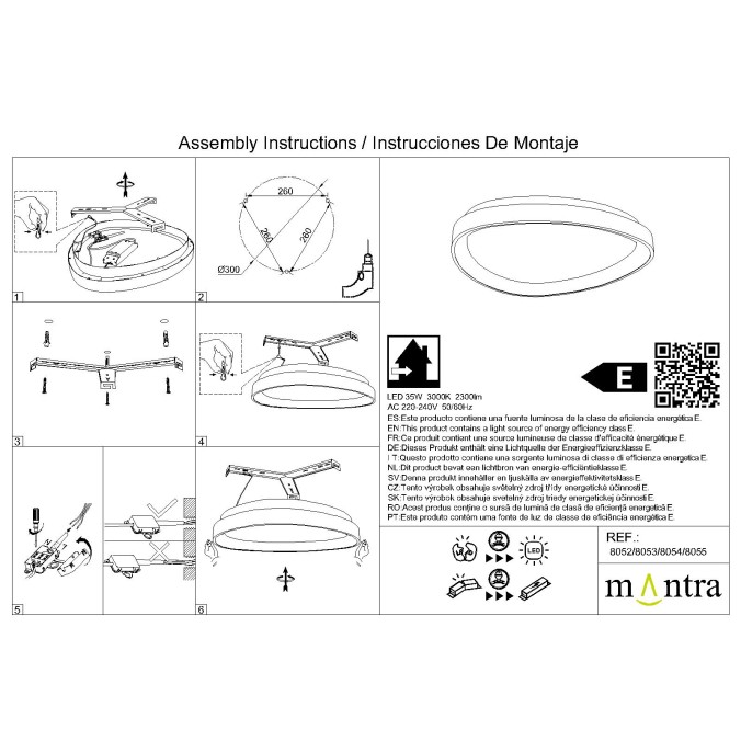 Plafón LED serie NISEKO Oro - 42.1x42.1x6.1h