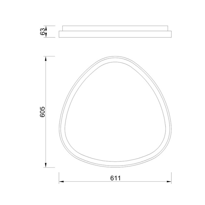 Plafón LED serie NISEKO Blanco - 61.1x60.5x6.1h