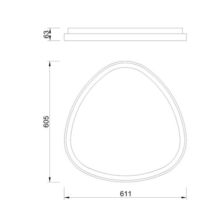 Plafón LED serie NISEKO Negro - 61.1x60.5x6.1h