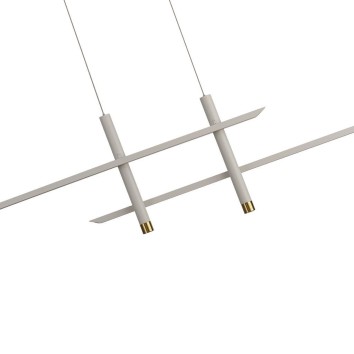 Lámpara LED 50W 3000K serie ESPARTA Blanco+Oro - 151x7x150h 2