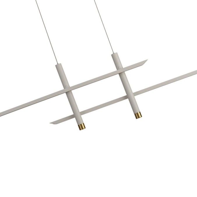 Lámpara LED 50W 3000K serie ESPARTA Blanco+Oro - 151x7x150h