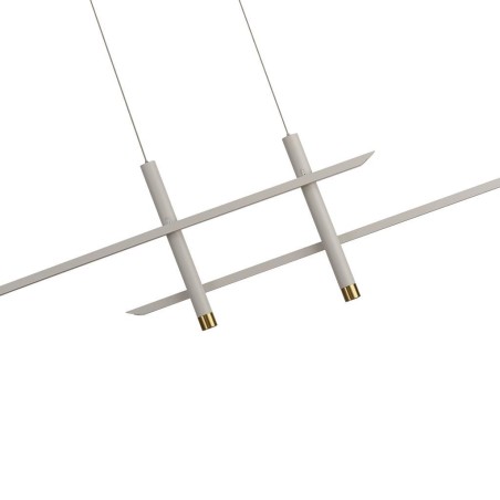 Lámpara LED 50W 3000K serie ESPARTA Blanco+Oro - 151x7x150h