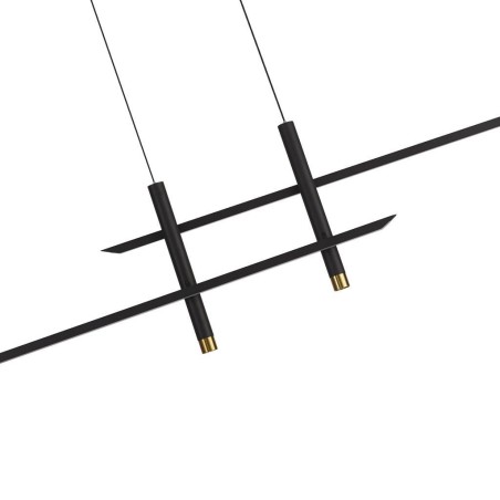 Lámpara LED 50W 3000K serie ESPARTA Negro+Oro - 151x7x150h