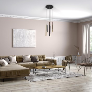 Lámpara LED  48W 3000K serie CALA Blanco+Negro+Oro+Corten - 40x250h 2